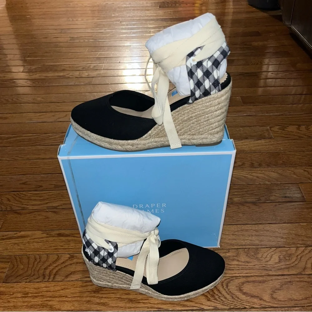 Draper James Bethany Booties Black, White & Tan Checkered Women’s Size 9